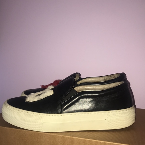 Joshua Sanders “Luv U” Leather Slip-On Sneakers - Picture 3 of 13